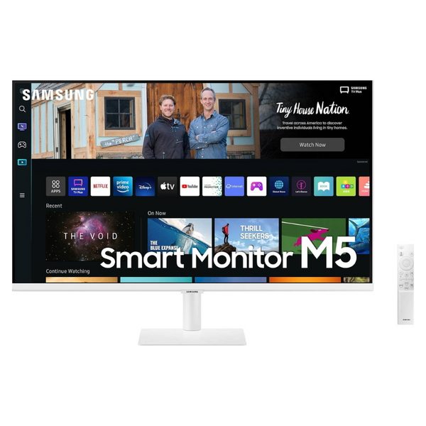 Samsung 32" Monitor M5 with Smart TV Experience, 60Hz Refresh Rate & 4ms (GTG) Response Time, Tizen™ OS, White, LS32CM501EMXUE