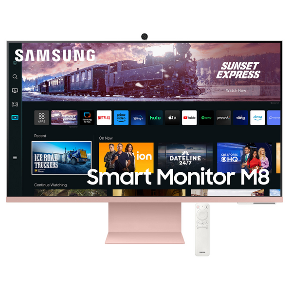 Samsung M8 32" UHD Monitor with Smart TV Experience and Iconic Slim Design, 60Hz Refresh Rate and 4ms Response Time, Sunset Pink, LS32BM80PUMXUE