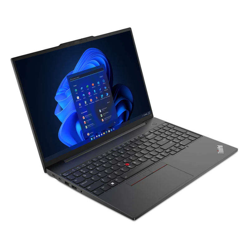 Lenovo ThinkPad E16 GEN 1 Laptop, 16" WUXGA IPS Display, Intel Core i7-1355U CPU, 8GB RAM, 512GB SSD, Intel Iris Xe Graphics, English-Arabic Keyboard, Free DOS, Graphite Black, 21JN0022GR