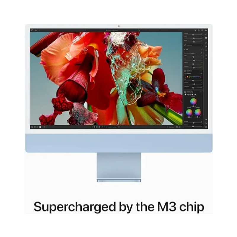 Apple 24" iMac AIO Desktop Computer with M3 Chip, 4.5K Retina Display, 8-Core CPU and 10-Core GPU, 8GB RAM, 512GB SSD, English Keyboard