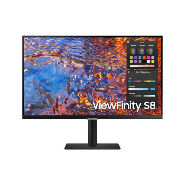 Samsung ViewFinity S8 27" UHD Monitor with DCI-P3 98%, HDR and USB type-C, 60Hz Refresh Rate and 5ms Response Time, Black, LS27B800PXMXUE