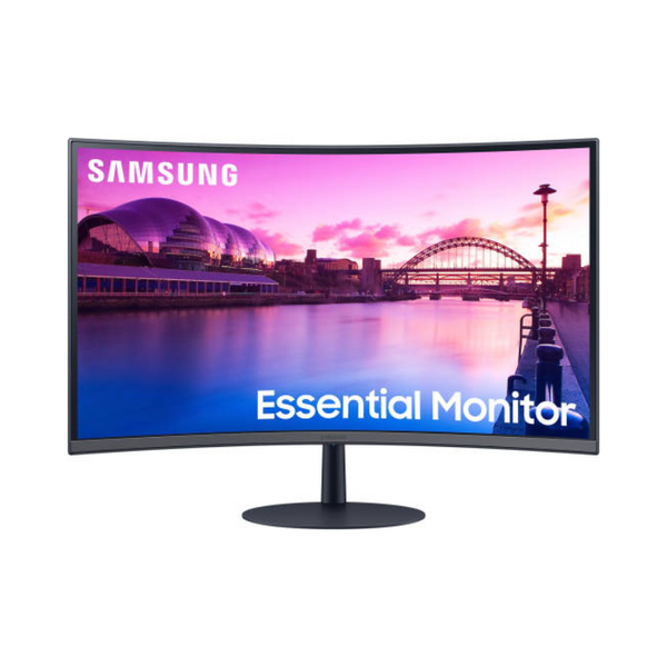 Samsung Essential 27" Curved Monitor with 1000R Curvature, 75Hz Refresh Rate & 4 (GTG) Response Time, Black, LS27C390EAMXUE