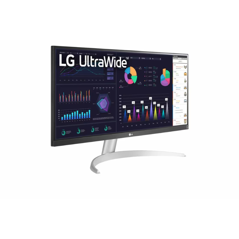LG 29" 21:9 UltraWide Full HD Monitor, USB C Type, IPS Monitor with AMD FreeSync™, 100Hz Refresh Rate & 5ms Response Time, AMD FreeSync™ Premium, White, 29WQ600-W