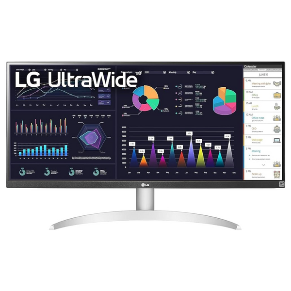LG 29" 21:9 UltraWide Full HD Monitor, USB C Type, IPS Monitor with AMD FreeSync™, 100Hz Refresh Rate & 5ms Response Time, AMD FreeSync™ Premium, White, 29WQ600-W