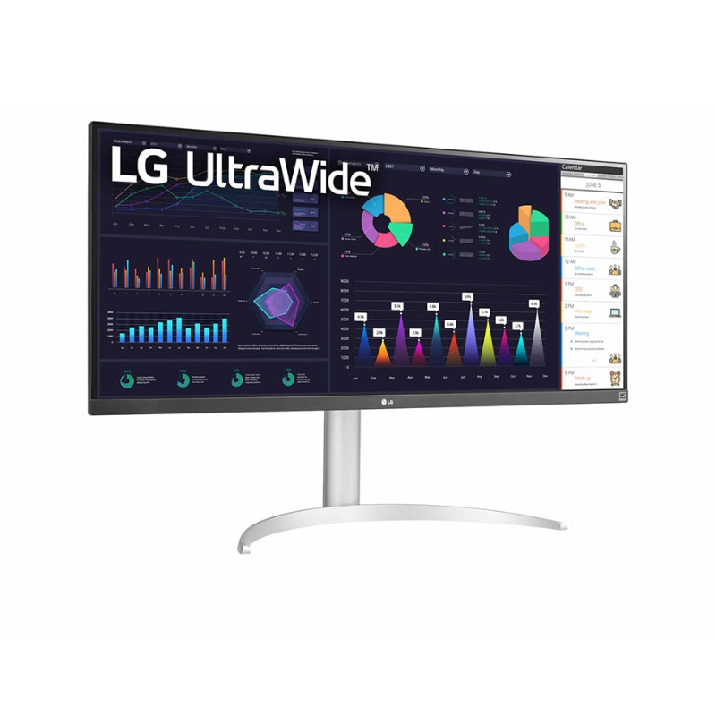 LG 34" 21:9 UltraWide Full HD Monitor, USB C Type, IPS Monitor with AMD FreeSync™ and an Adjustable Stand, 100Hz Refresh Rate & 5ms Response Time, White, 34WQ650-W