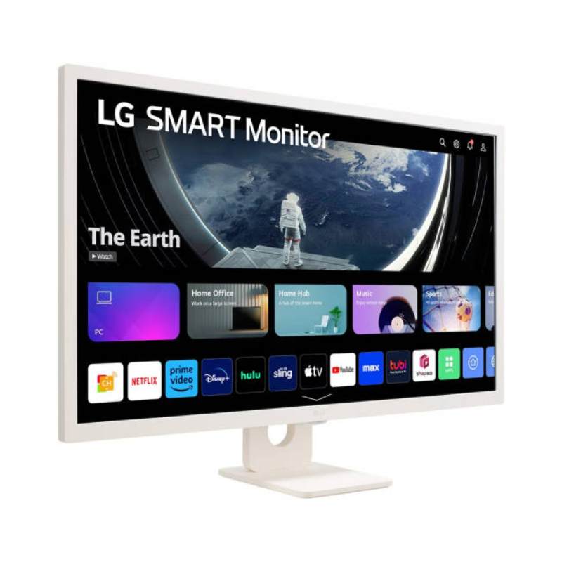 LG Smart Monitor - 31.5 inch, Full HD IPS Display, 60Hz Refresh Rate & 8ms Response Time, White, 32SR50F-W