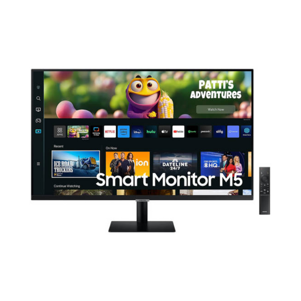 Samsung 32" Monitor M5 with Smart TV Experience, 60Hz Refresh Rate & 4ms (GTG) Response Time, Tizen™ OS, Black, LS32CM500EMXUE