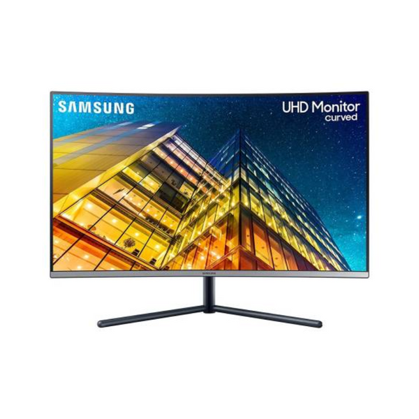 Samsung 32" 4K UHD Curved Monitor with 1 Billion colors, 60Hz Refresh Rate, 4(GTG) Response, Eye Saver & Gaming Mode, Dark Blue Gray, LU32R590CWMXUE