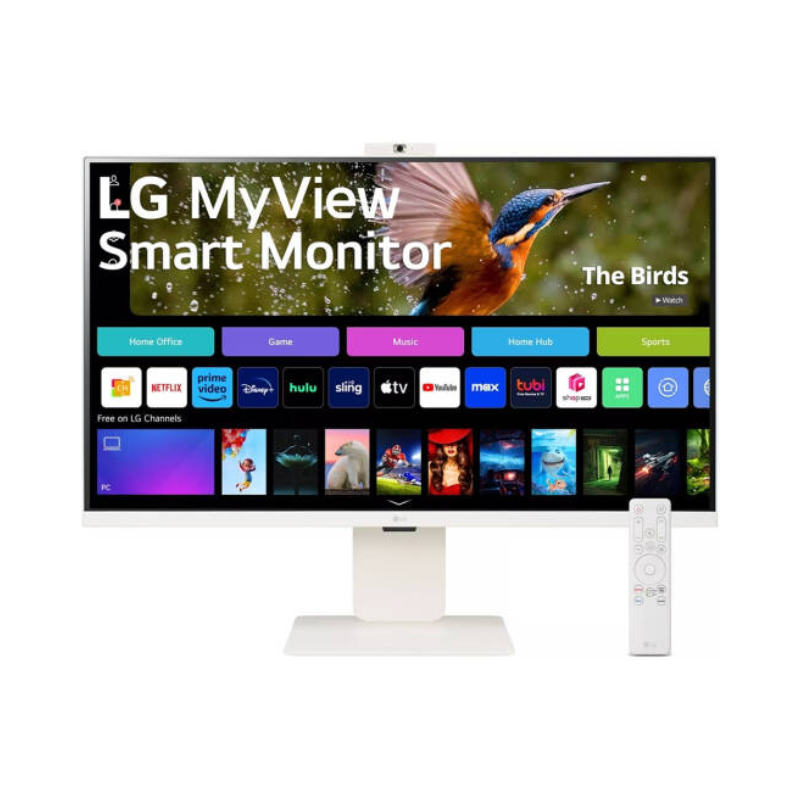 LG MyView 32” 4K UHD IPS Smart Monitor, webOS 23, 60Hz Refresh Rate & 5ms Response Time, White, 32SR85U-W