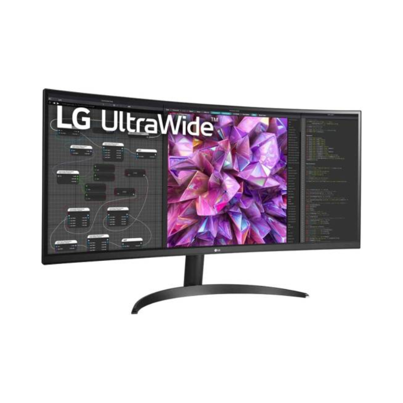 LG 34" Curved UltraWide™ QHD IPS HDR 10 Monitor with Dual Controller & OnScreen Control, 60Hz Refresh Rate & 5ms Response Time, Black, 34WQ60C-B