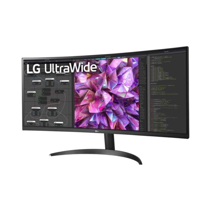 LG 34" Curved UltraWide™ QHD IPS HDR 10 Monitor with Dual Controller & OnScreen Control, 60Hz Refresh Rate & 5ms Response Time, Black, 34WQ60C-B