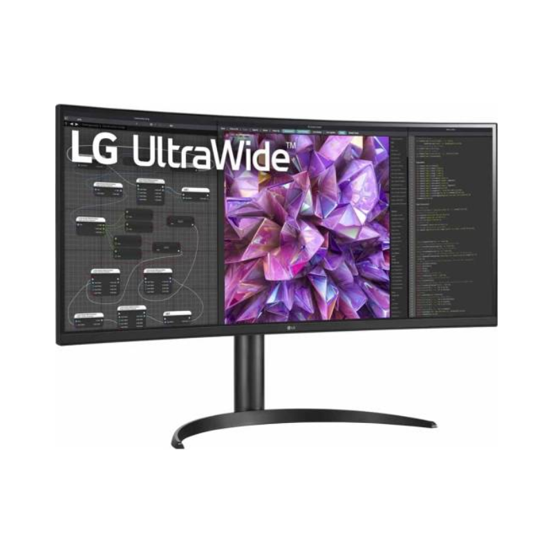 LG 34'' 21:9 Curved UltraWide™ QHD (3440 x 1440) Monitor, 60Hz Refresh Rate & 5ms Response Time, Black, 34WQ75C-B