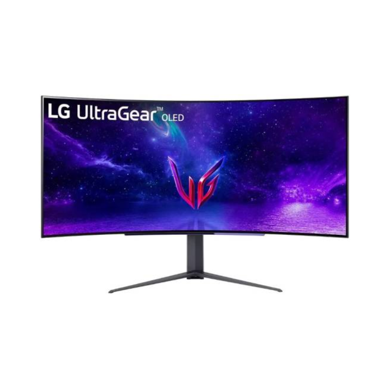 LG 45" UltraGear™ OLED Curved Gaming Monitor WQHD with 240Hz Refresh Rate 0.03ms Response Time, NVIDIA G-Sync™ Compatible, AMD FreeSync™ Premium, Black, 45GR95QE-B