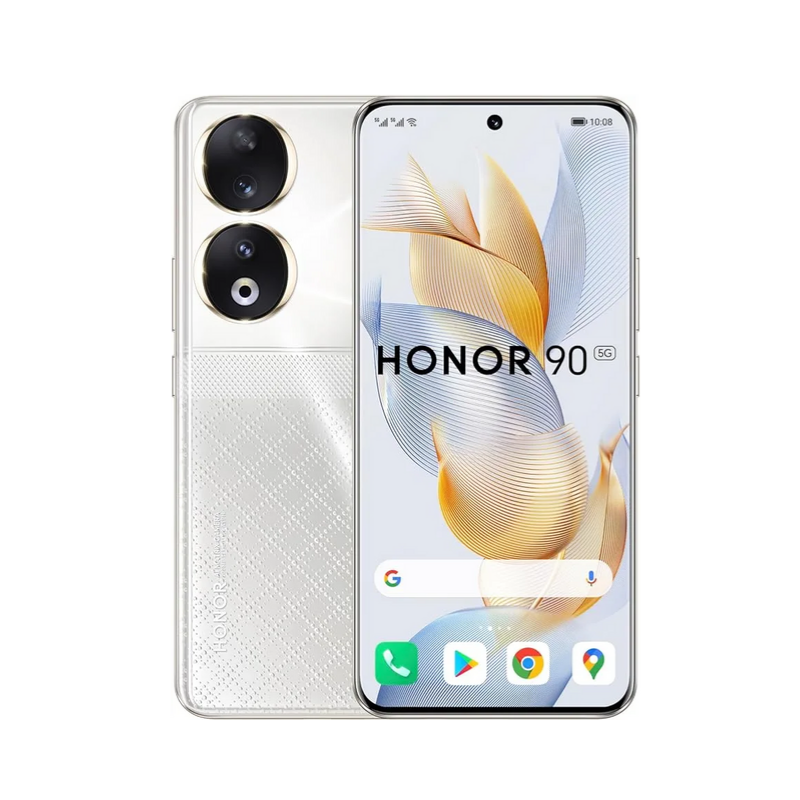 HONOR 90 5G, 6.7” Curved AMOLED 120Hz Display, Dual Sim Smartphone, 4900 mAh Battery, Diamond Silver, UAE Version