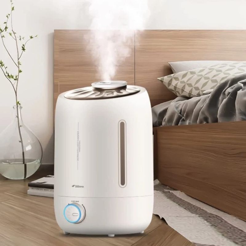 Deerma F500 Ultrasonic Humidifier 5L Manual Air Purifier Rotatable Mist Nozzle Quiet Operation With Activated Carbon Filter, Global Version