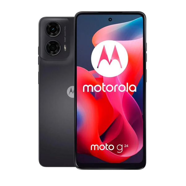 Motorola Moto G24, 8GB RAM, 128GB Storage, 5000mAh Battery, 4G Dual Sim Smartphone, Matte Charcoal, UAE Version
