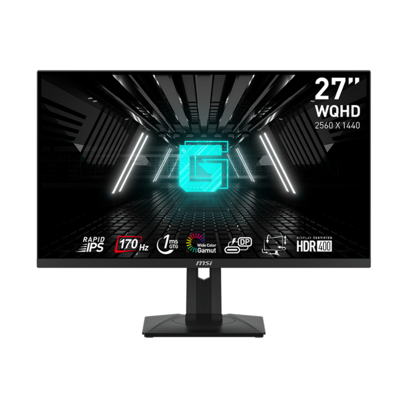 MSI G274QPF Esports Gaming Monitor - 27" WQHD Anti-Glare Display, 170Hz Refresh Rate & 1ms GtG Response Time, Adaptive Sync, Black, 9S6-3CC29H-076