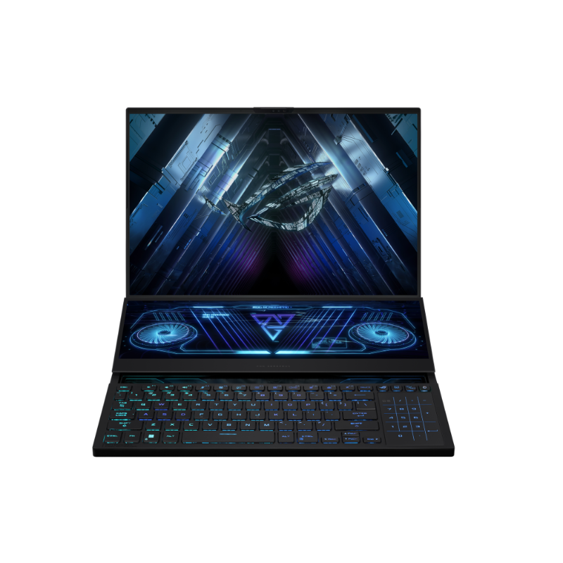 ASUS ROG Zephyrus Duo 16 (2023) GX650 Gaming Laptop, 16.0” QHD+ 240hz ROG Nebula HDR Display (MiniLED), AMD Ryzen™ 9 7945HX, 32GB RAM, 2T SSD, 16GB NVIDIA® GeForce RTX™ 4090 Graphics, Window 11 Home, English-Arabic Keyboard, Black, GX650PY-NM048W