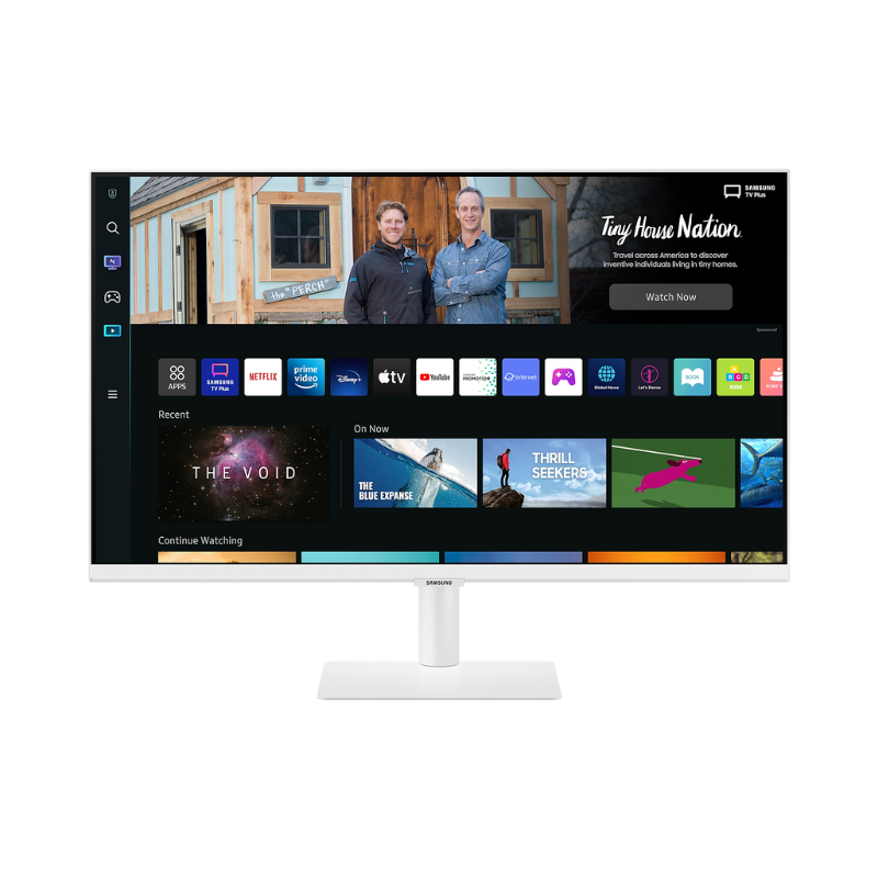 Samsung Smart Monitor with 27" TV Experience Display, 60Hz Refresh Rate & 4ms Response Time, White, LS27BM501EMXU