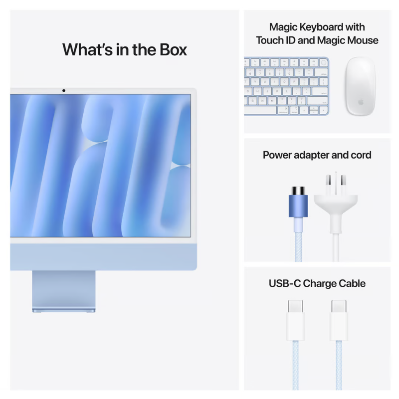 Apple 24" iMac AIO Desktop Computer with M4 Chip, 4.5K Retina Display, Nano Texture Glass, 10-Core CPU and 10-Core GPU, 24GB RAM, 1T SSD, English Keyboard,  Z1EQ000MM