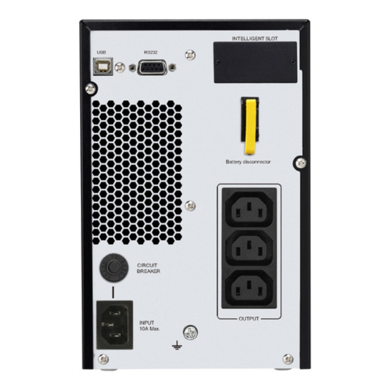 APC Easy UPS On-Line, 1000VA/800W, Tower, 230V, 3x IEC C13 outlets, Intelligent Card Slot, LCD, SRV1KI