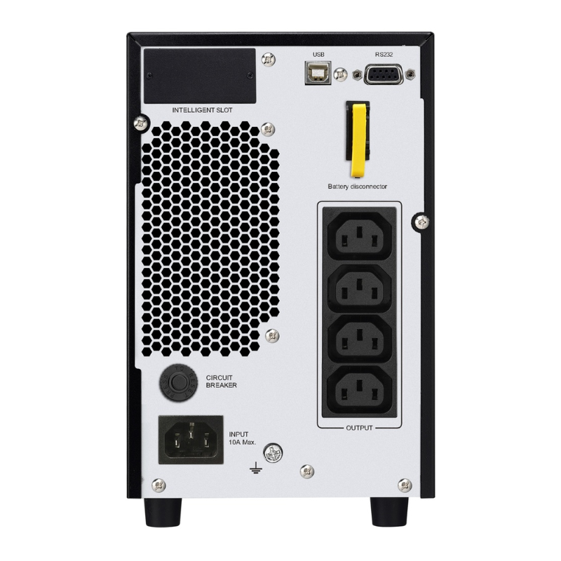 Easy UPS 1 Ph On-Line, 3kVA, Tower, 230V, 6x IEC C13 + 1x IEC C19 outlets, Intelligent Card Slot, LCD, SRVS3KI