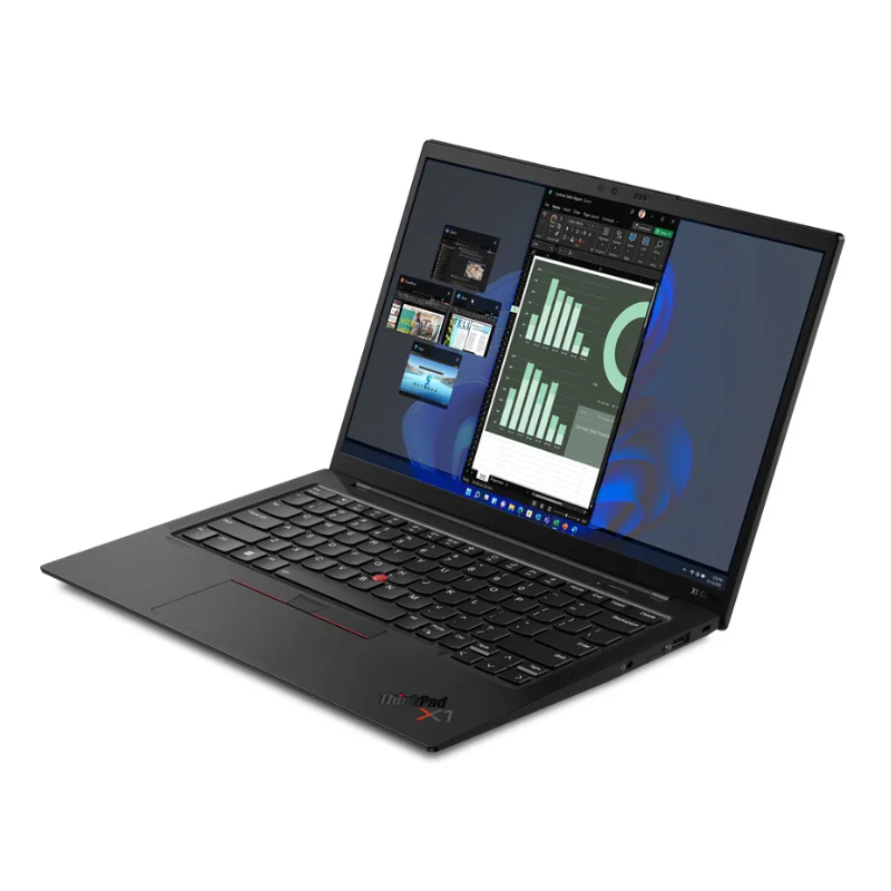 Lenovo ThinkPad X1 Carbon Gen10 Laptop, 14" WUXGA Anti-Glare Display, 12th Gen Intel® Core™ i7 1255U, 16GB RAM, 512GB SSD, Intel Iris Xe Graphics, Windows 11 Pro, English-Arabic Keyboard, Black, 21CB003EGR
