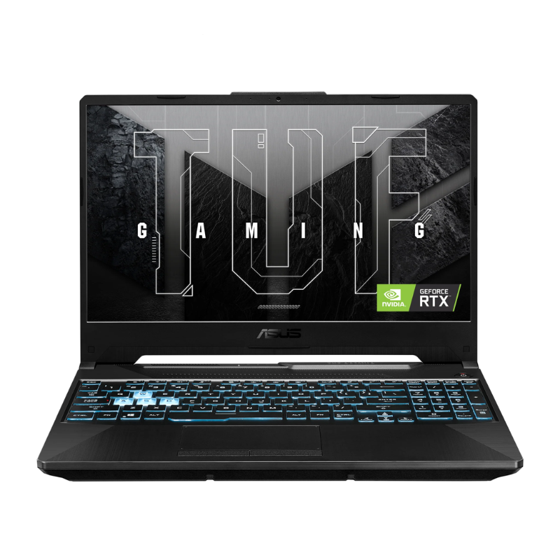 ASUS TUF Gaming A15 Laptop, 15.6" FHD 144Hz Display, AMD Ryzen™ 5 7535HS, 512GB SSD, 4GB INVIDIA® GeForce RTX™ 3050 Graphics, Windows 11 Home, Backlit English-Arabic Keyboard, Black, FA506NC-HN002W