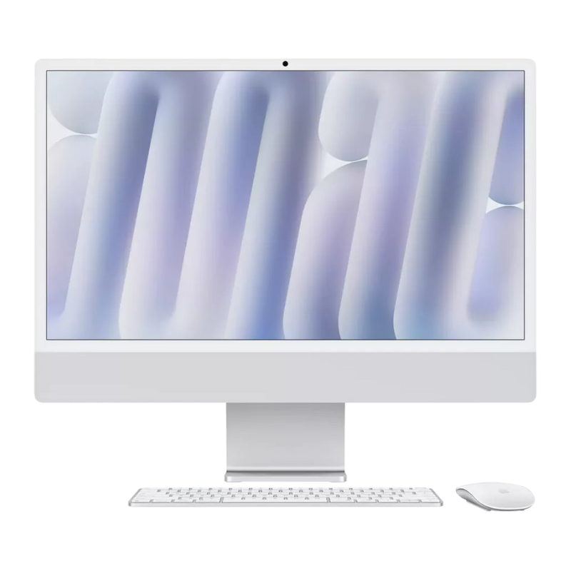 Apple 24" iMac MWUU3 AIO Desktop Computer with M4 Chip, 4.5K Retina Display, 10-Core CPU and 10-Core GPU, 16GB RAM, 256GB SSD, English Keyboard