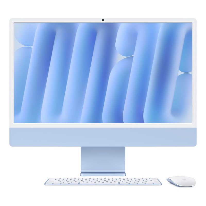 Apple 24" iMac MWUF3 AIO Desktop Computer with M4 Chip, 4.5K Retina Display, 8-Core CPU and 8-Core GPU, 16GB RAM, 256GB SSD, English Keyboard