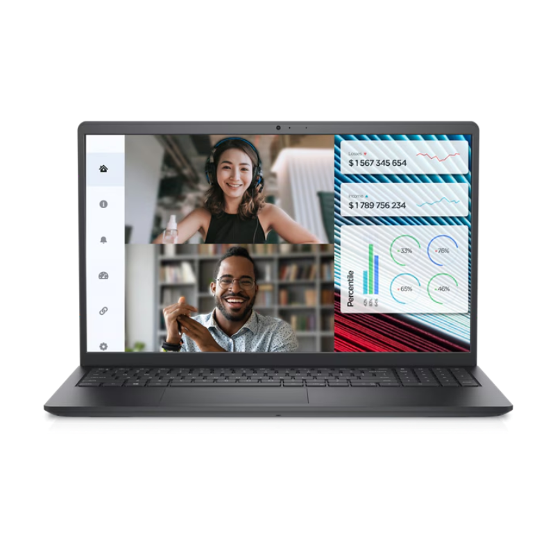 Dell Vostro 3520 Laptop, 15.6 " FHD 120Hz Display, Intel Core i7-12355U Processor, 8GB RAM. 512 SSD, Intel HD Graphics, English-Arabic Keyboard, Window 11 Home, 3520-VOS-1608