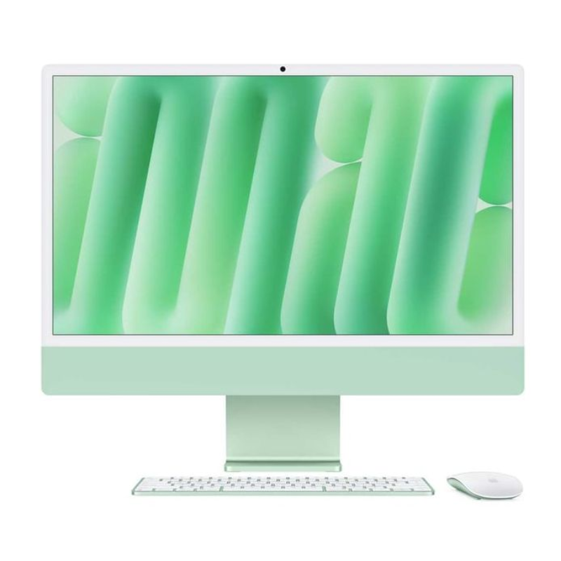 Apple 24" iMac MWYU3 AIO Desktop Computer with M4 Chip, 4.5K Retina Display, 10-Core CPU and 10-Core GPU, 16GB RAM, 256GB SSD, English Keyboard