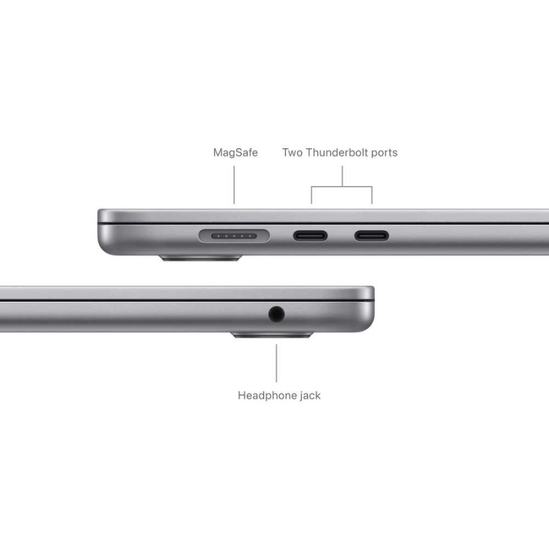 Apple Macbook Air 13" (2024), M3 with 8-Core CPU, 10-Core GPU, 16GB RAM, 256GB SSD, macOS Sonoma, English Keyboard, Space Gray