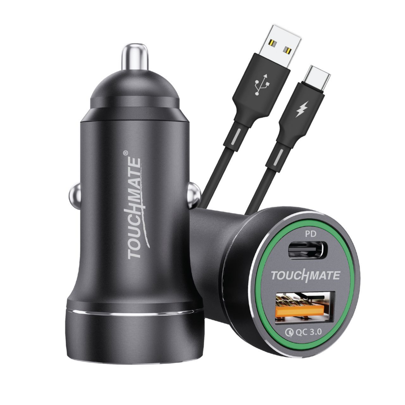 TOUCHMATE 25W PD Fast Car Charger with Type-C Cable, TM-CAR25W