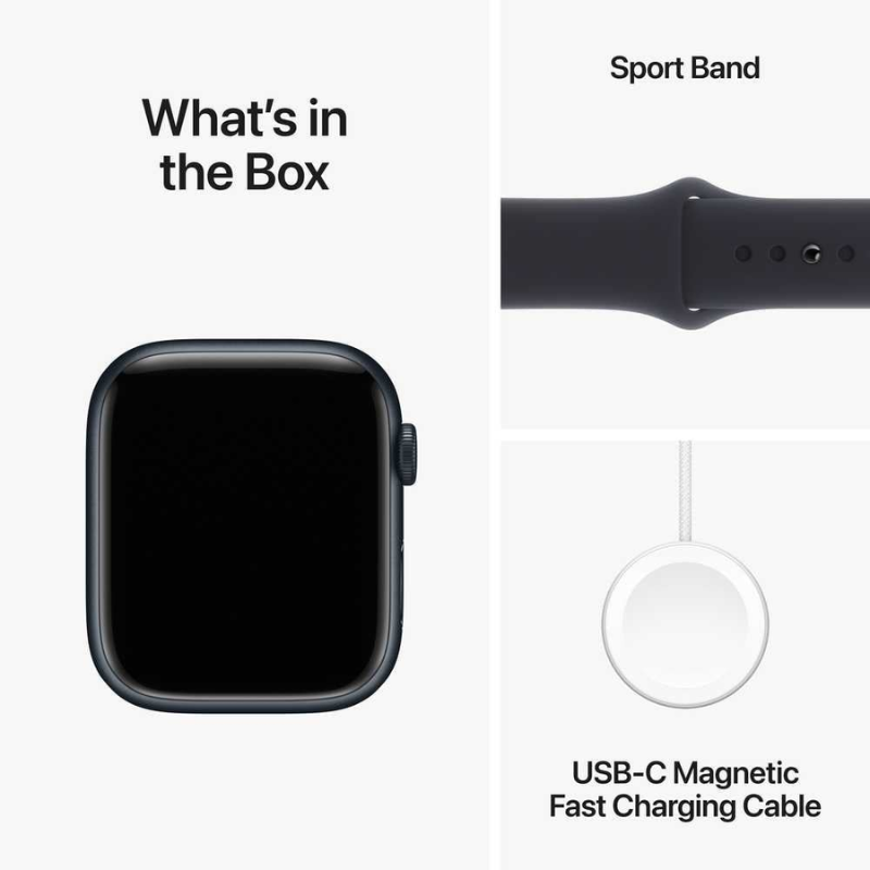 Apple Watch Series 10 GPS 46mm Jet Black Aluminum Case with Black Sport Band M/L, MWWQ3