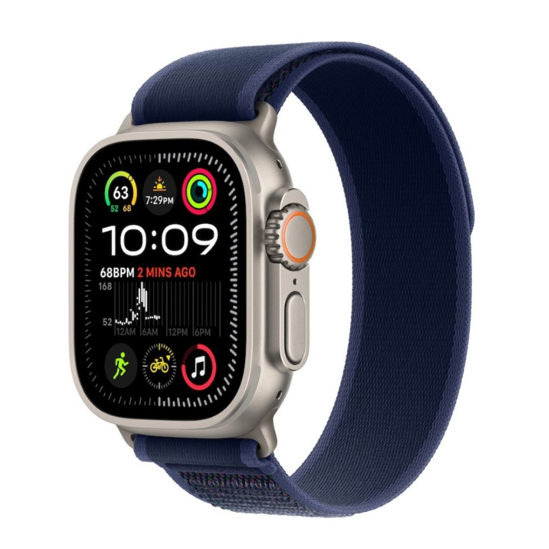 Apple Watch Ultra 2 GPS + Cellular 49mm Natural Titanium Case with Blue Trail Loop M/L, MX4L3