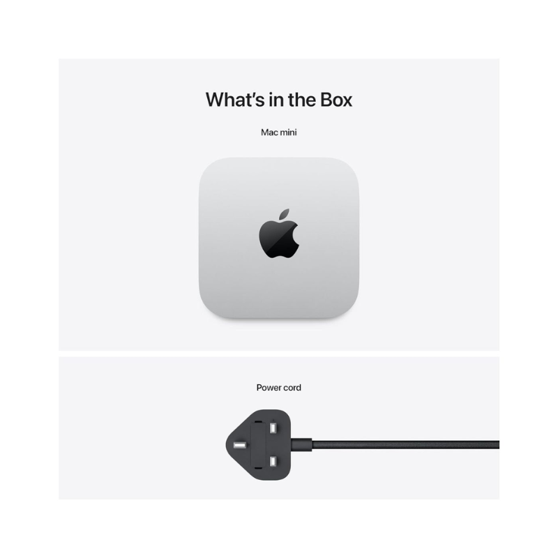 Apple Mac Mini, Apple M4 chip, 16GB RAM, 512GB SSD with 10‑core CPU and 10‑core GPU, MU9E3