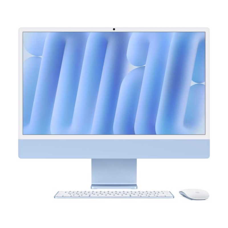 Apple 24" iMac AIO Desktop Computer with M4 Chip, 4.5K Retina Display, 8-Core CPU and 8-Core GPU, 16GB RAM, 256GB SSD, English Keyboard, MWUE3