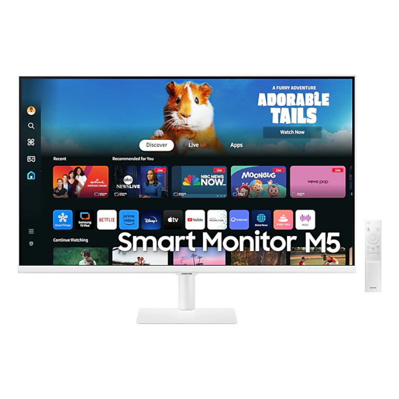 Samsung M5 M50D Smart Monitor, 27" FHD Display, White, LS27DM501EMXUE